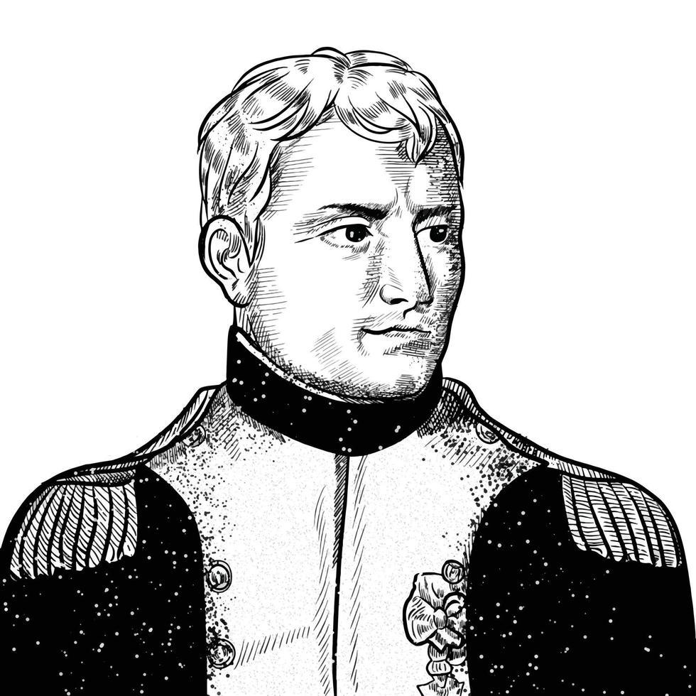 Surakarta Indonesia - December 12 2021 , Napoleon Bonaparte illustration on white background vector