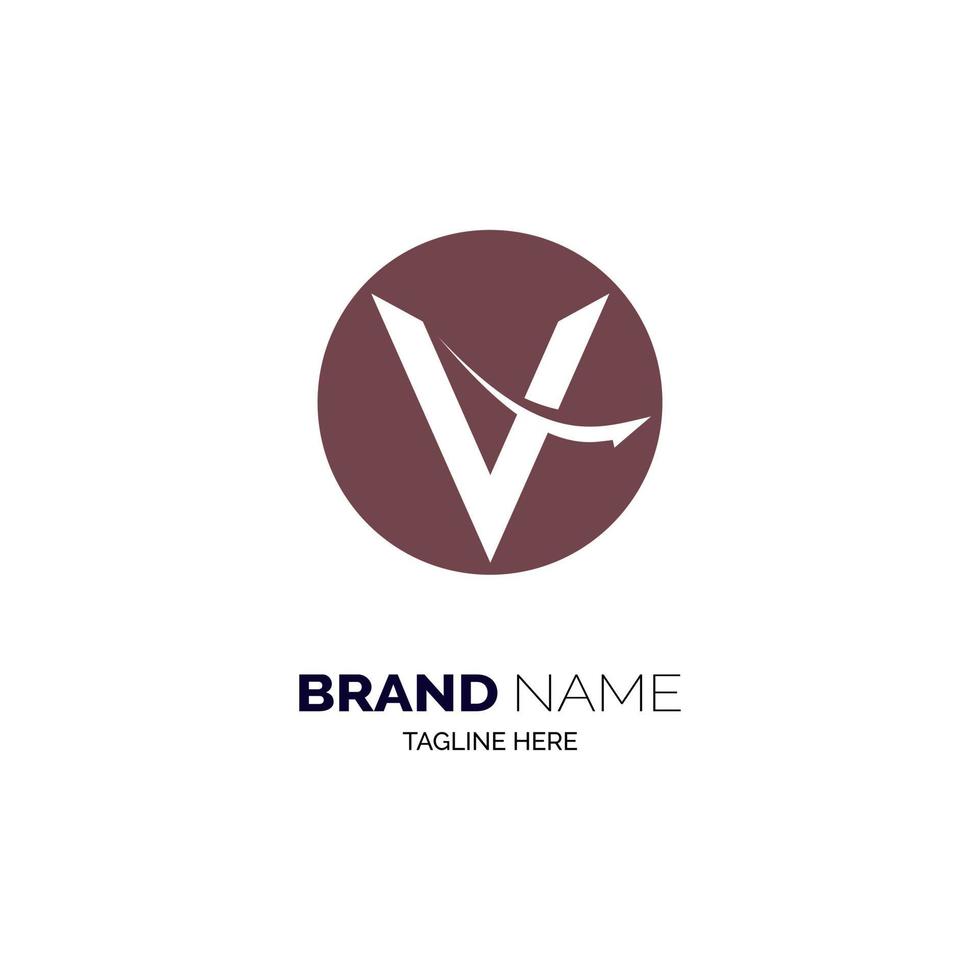 letter V logo design template for business brand and company vector