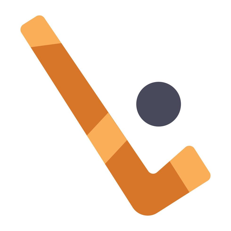 Golf icon in flat design, ice hockey in trendy flat style vector