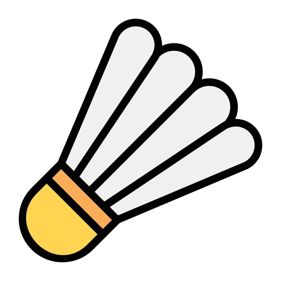 Shuttlecock icon, sports equipment in trendy flat vector