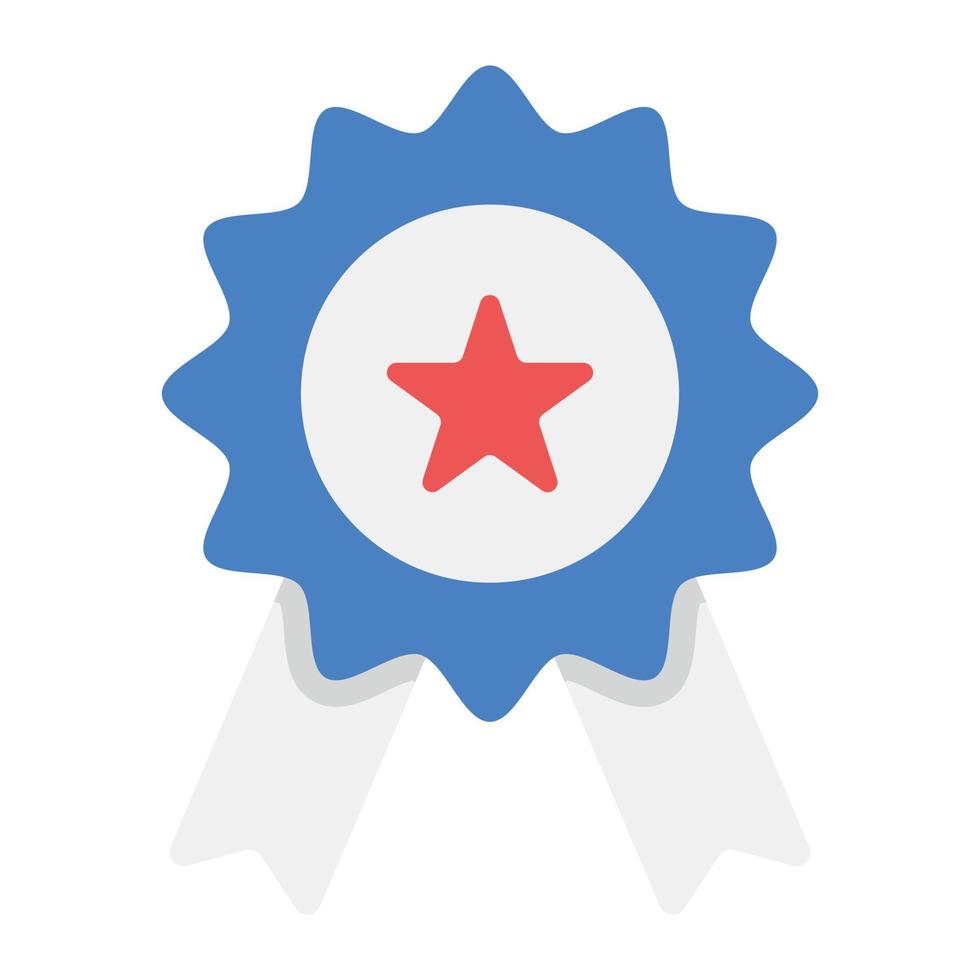 Icon of star badge in flat design, editable vector