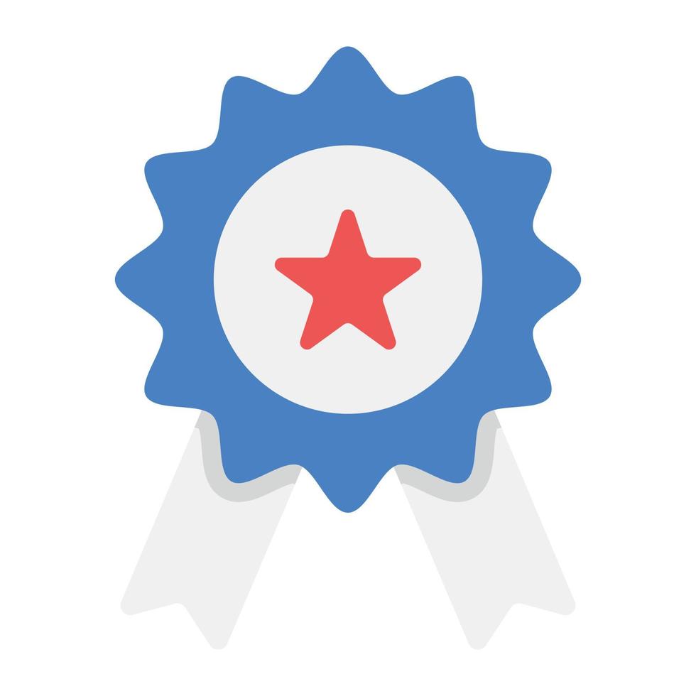 Icon of star badge in flat design, editable vector