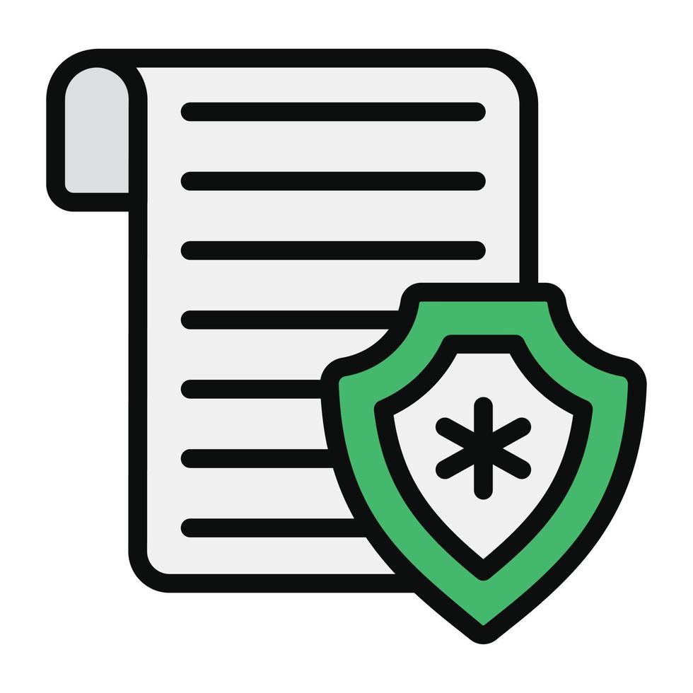 An icon style of health insurance, editable flat vector