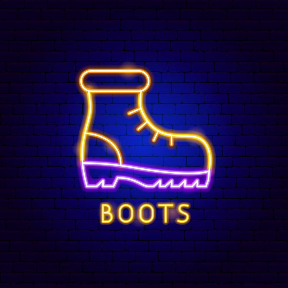 Boots Neon Label vector