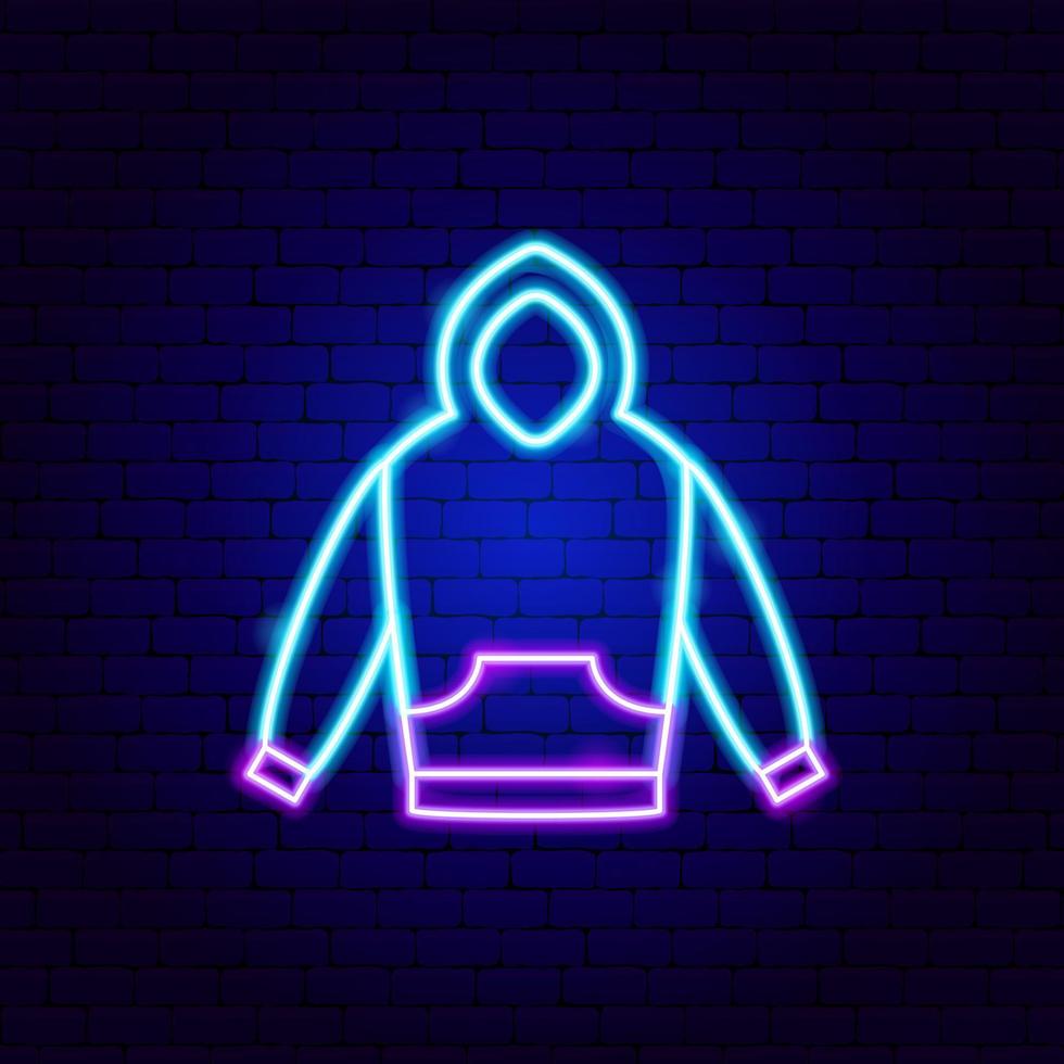 Pullover Neon Sign vector