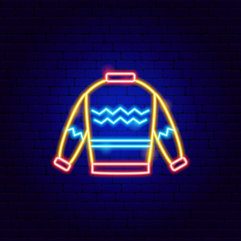 Sweater Neon Sign vector