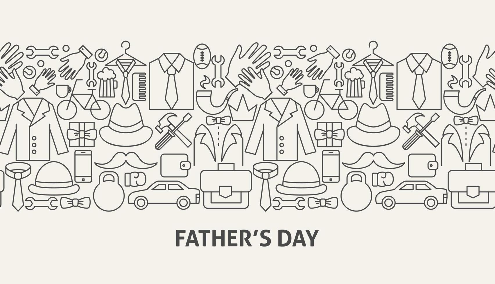 Fathers Day Banner Concept vector