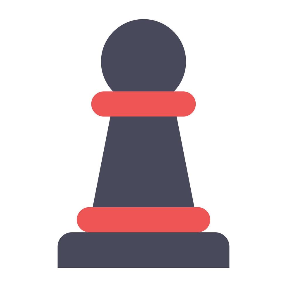 Flat vector design of chess piece, rook pawn