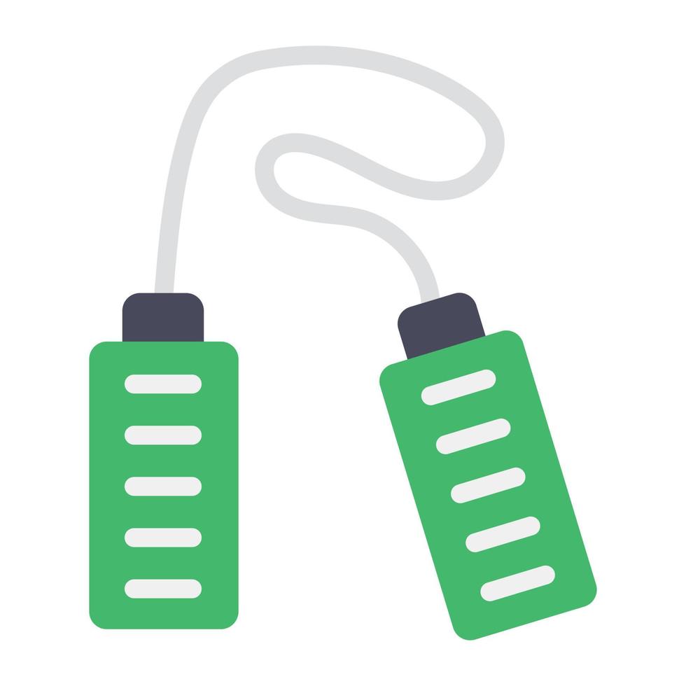 Trendy flat design of skipping rope icon vector