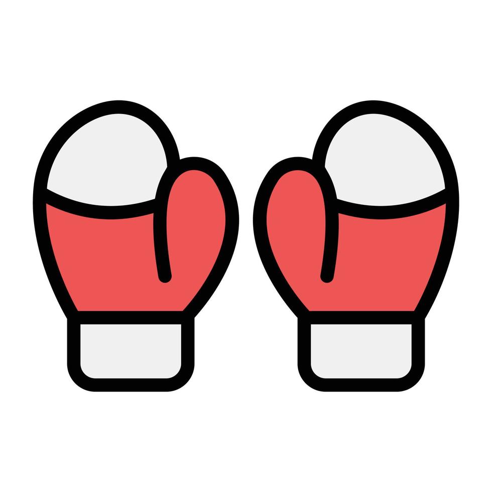 Sports gloves icon in modern flat design vector
