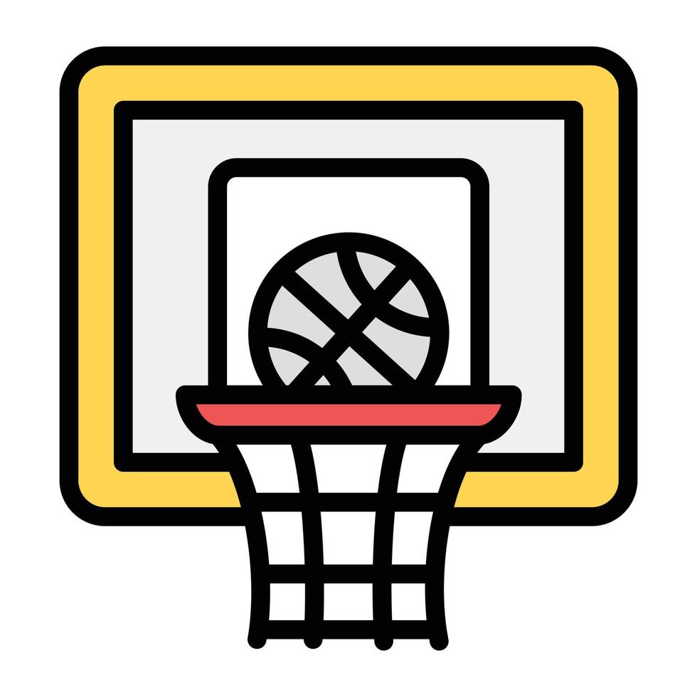 Basketball hoop icon in flat design, basketball rims vector