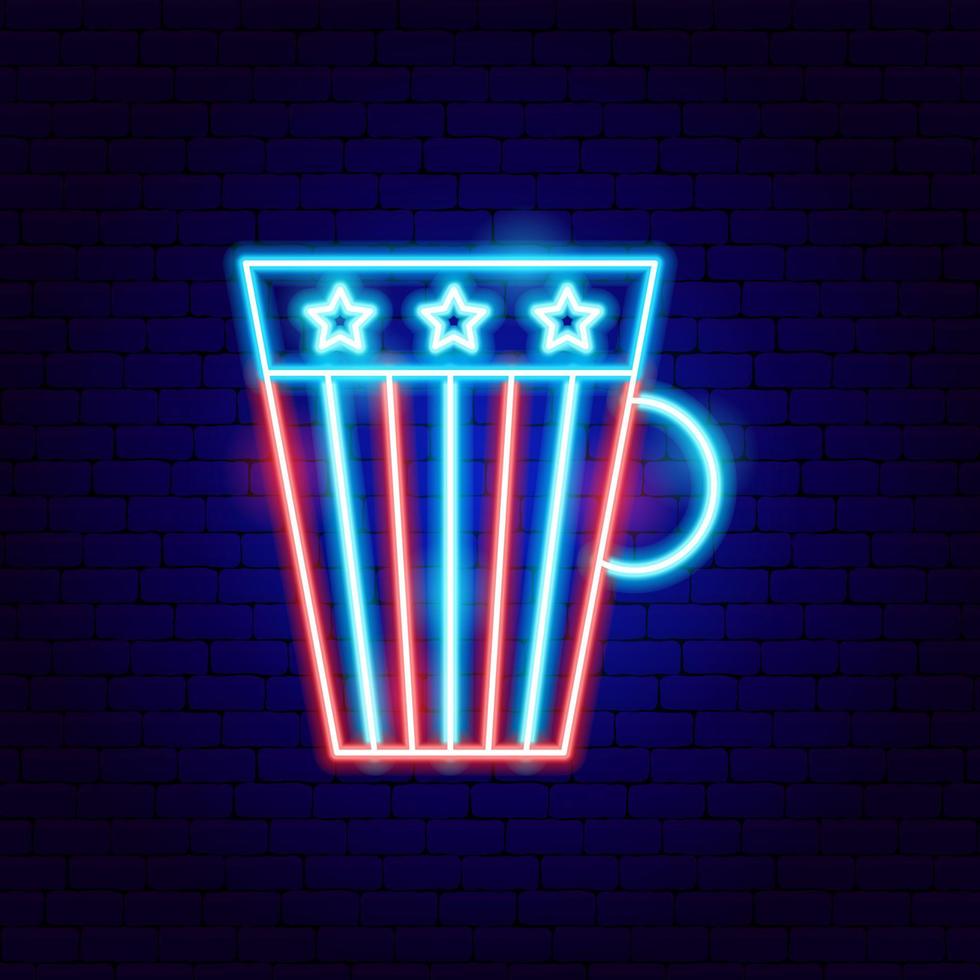 USA Cup Neon Sign vector