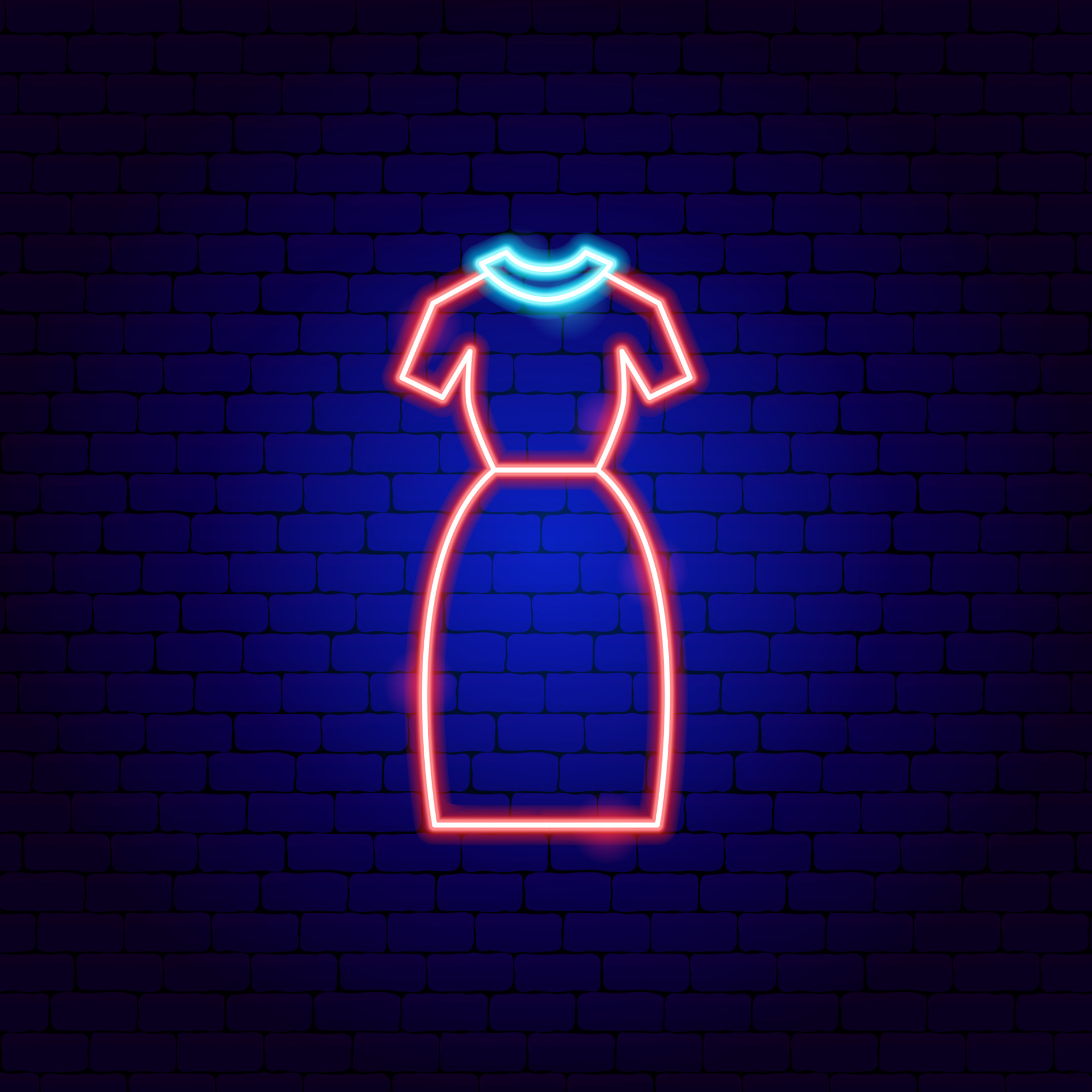 Office Dress Neon Sign 5096673 Vector Art at Vecteezy