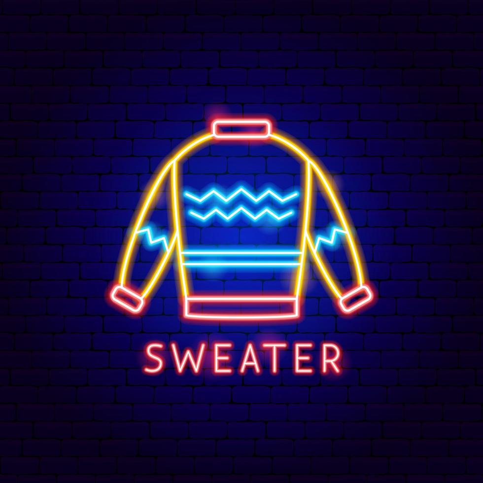 Sweater Neon Label vector