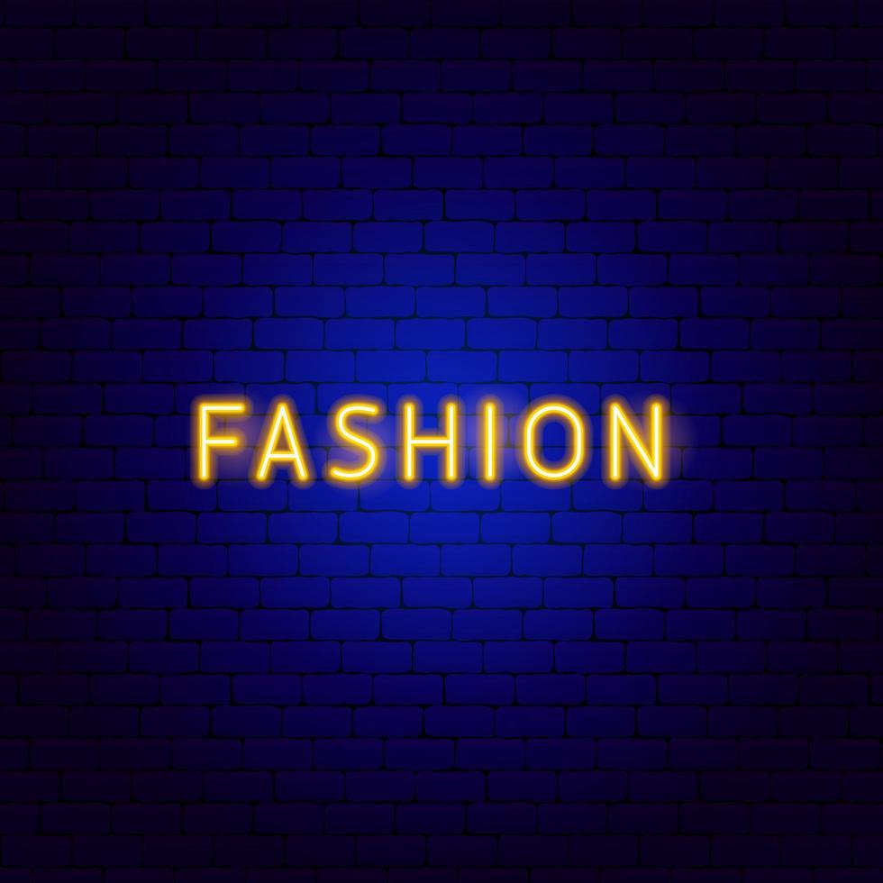 Fashion Neon Text vector