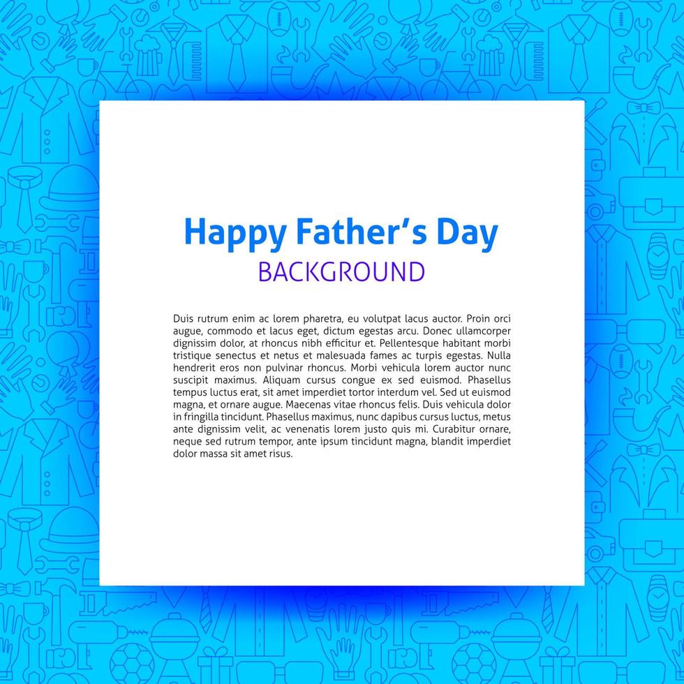 Father Day Paper Template vector