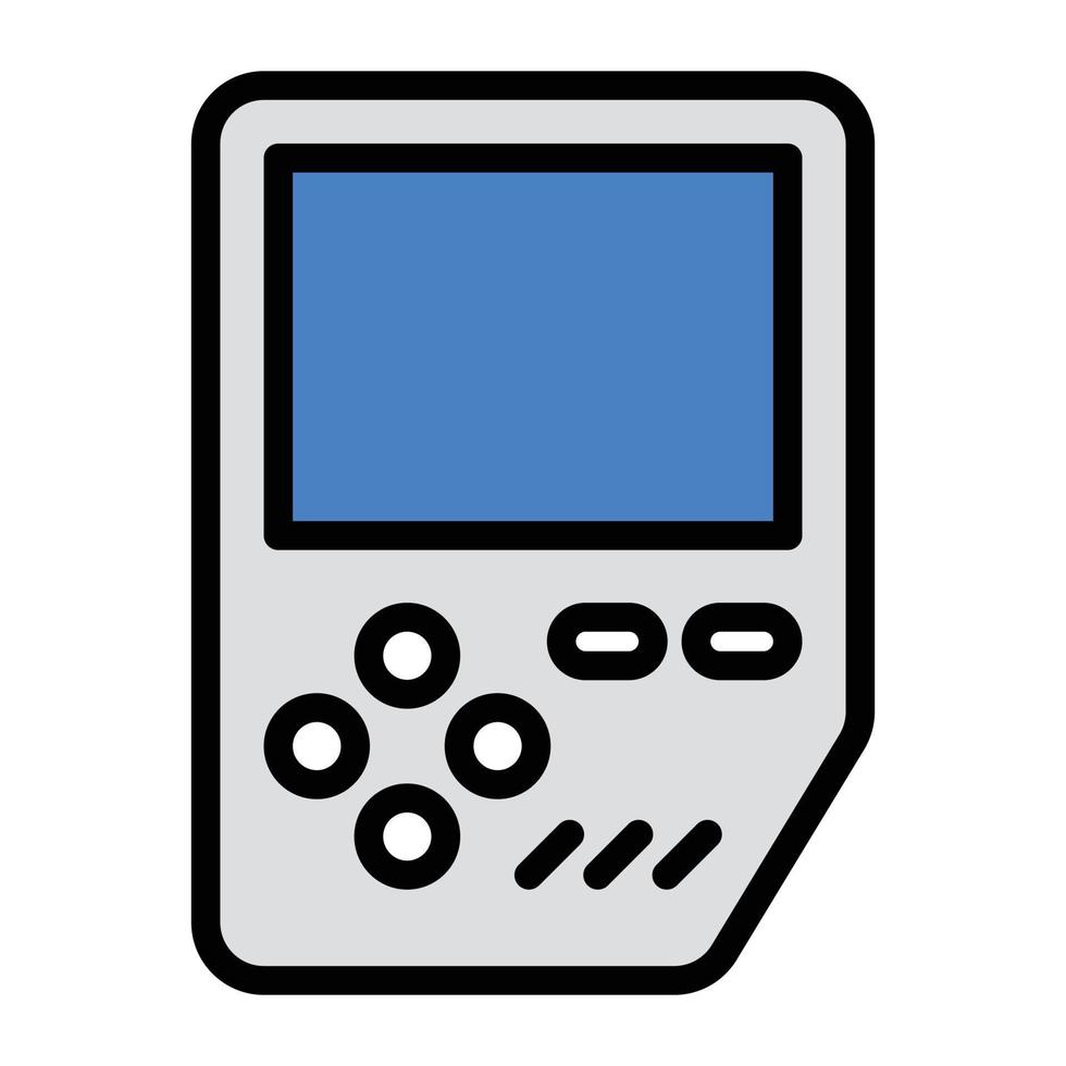 Portable video game icon in flat design vector