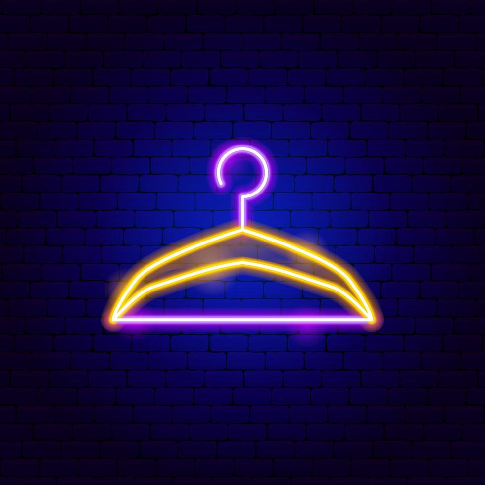 Hanger Neon Sign vector