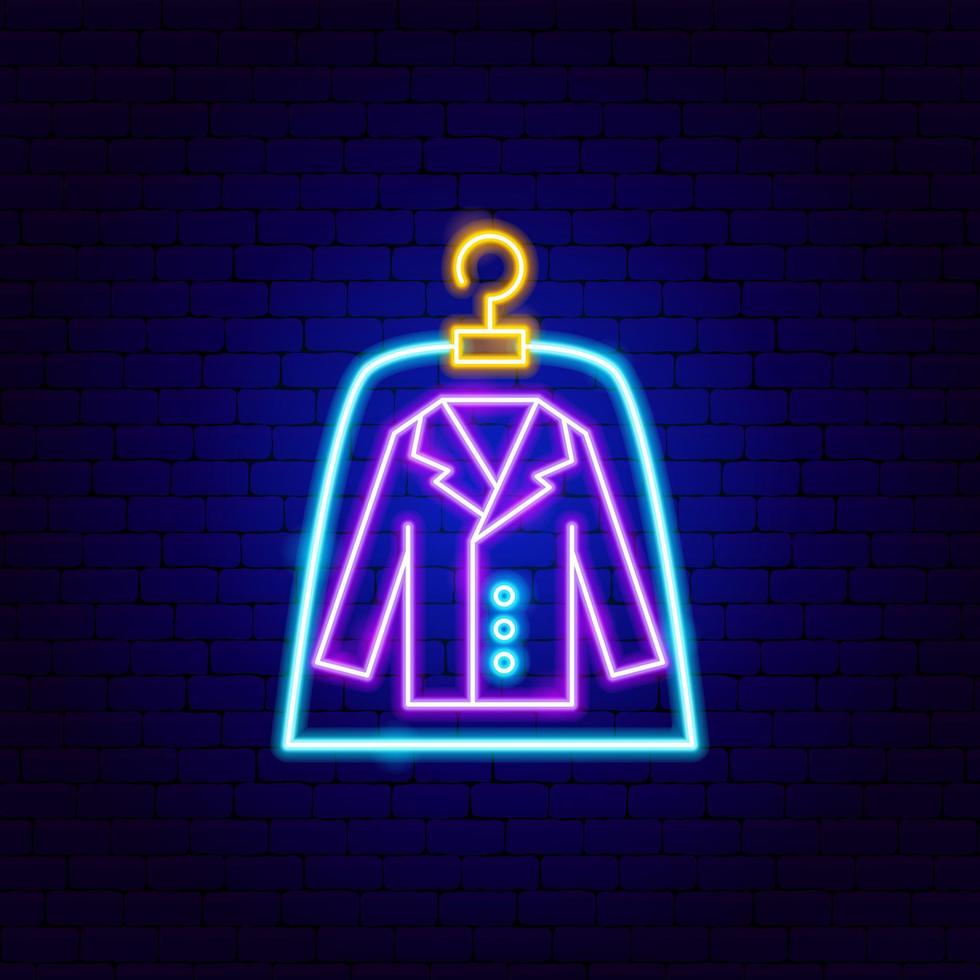 Cover for Clothes Neon Sign vector