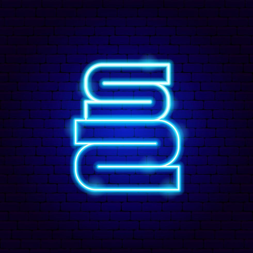 Towels Neon Sign vector