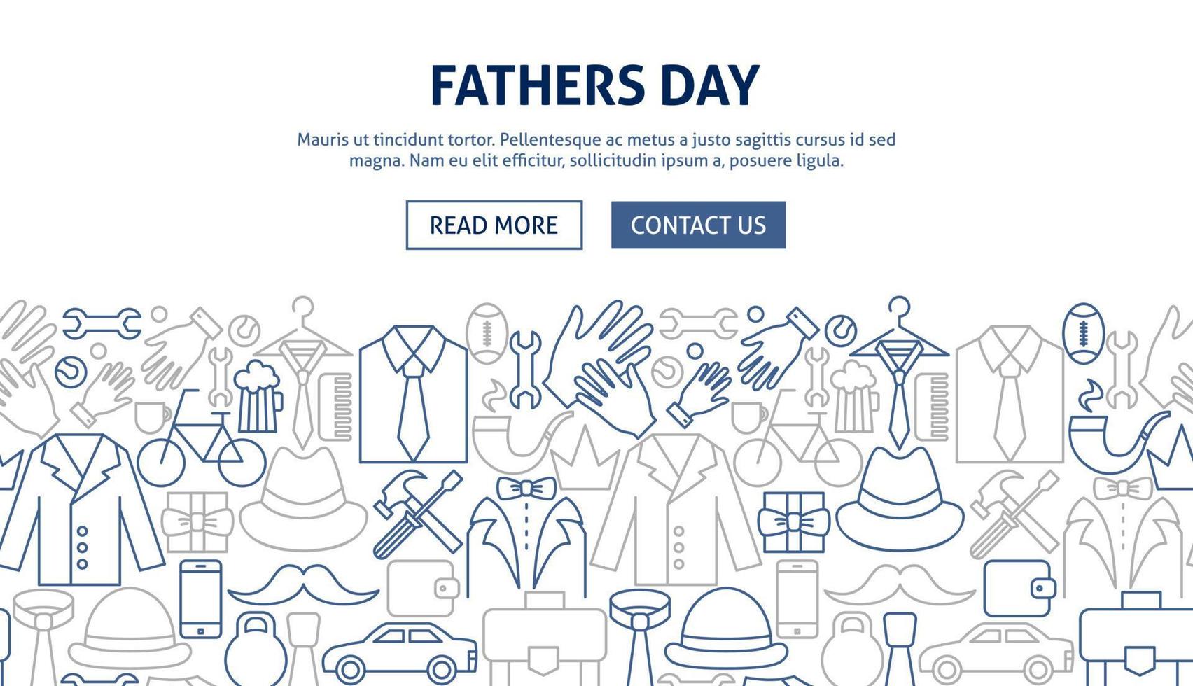 Fathers Day Banner Design vector