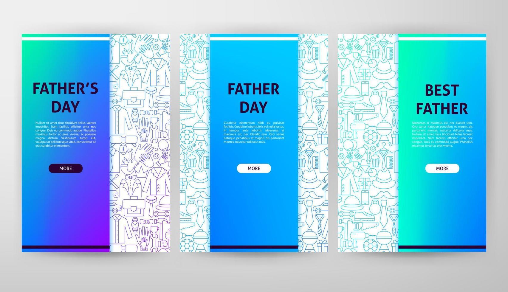 diseño web día del padre vector