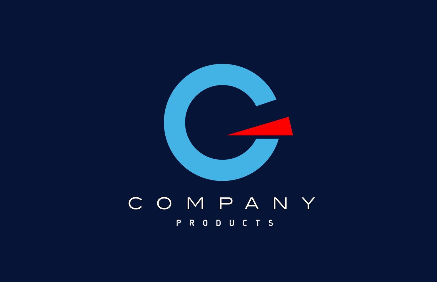 icono del logotipo de la letra del alfabeto azul rojo o. diseño para empresa y negocio vector