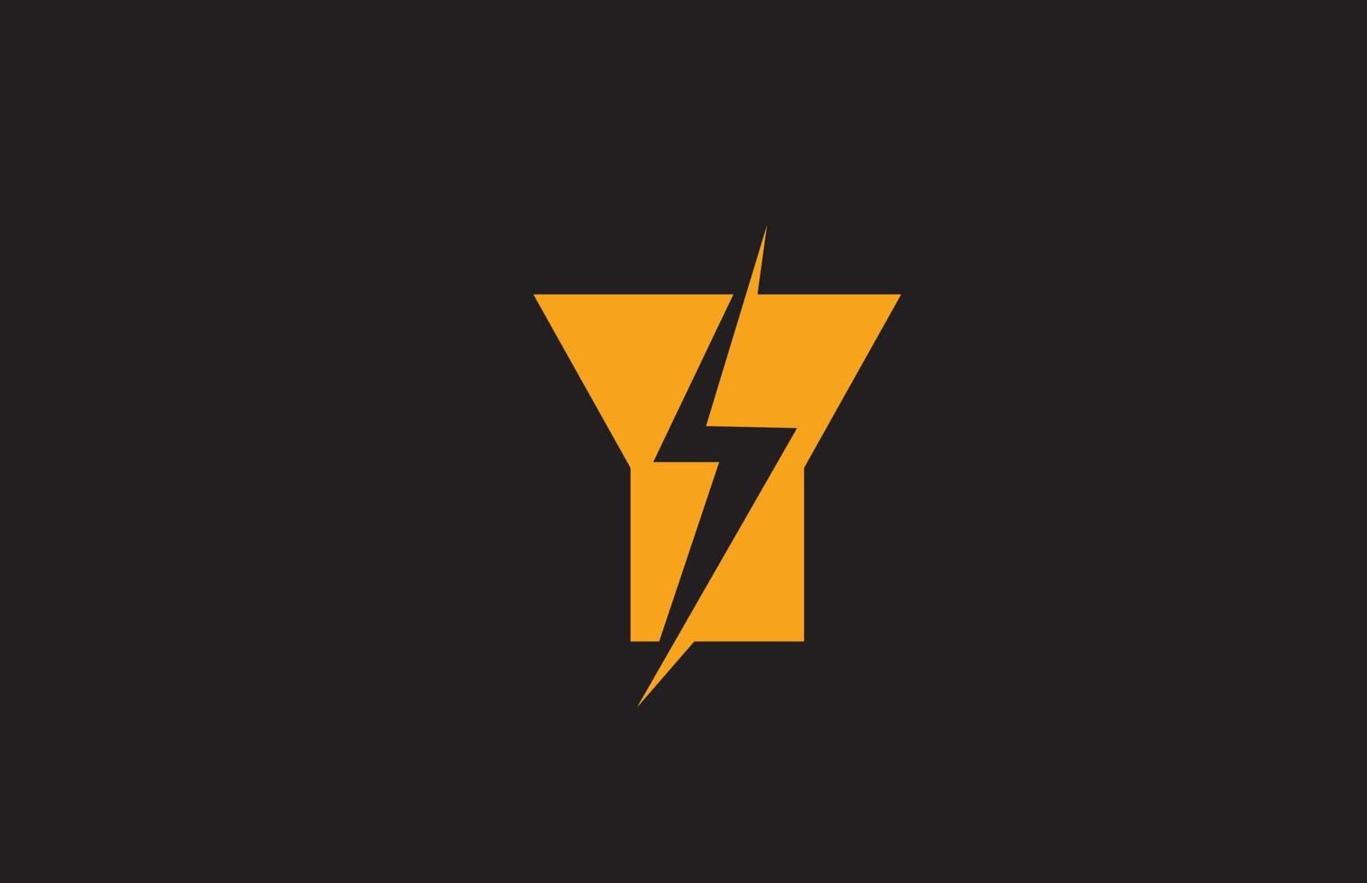 Ícono del logotipo de la letra del alfabeto negro amarillo z. diseño de rayos eléctricos para negocios de energía o energía vector