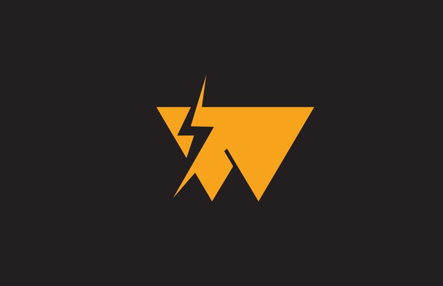 Ícono del logotipo de la letra del alfabeto negro amarillo x. diseño de rayos eléctricos para negocios de energía o energía vector