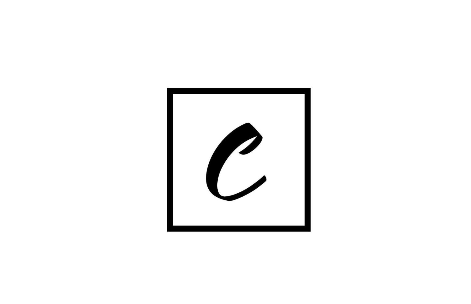 C alphabet letter logo icon. Simple black and white design for business and company vector