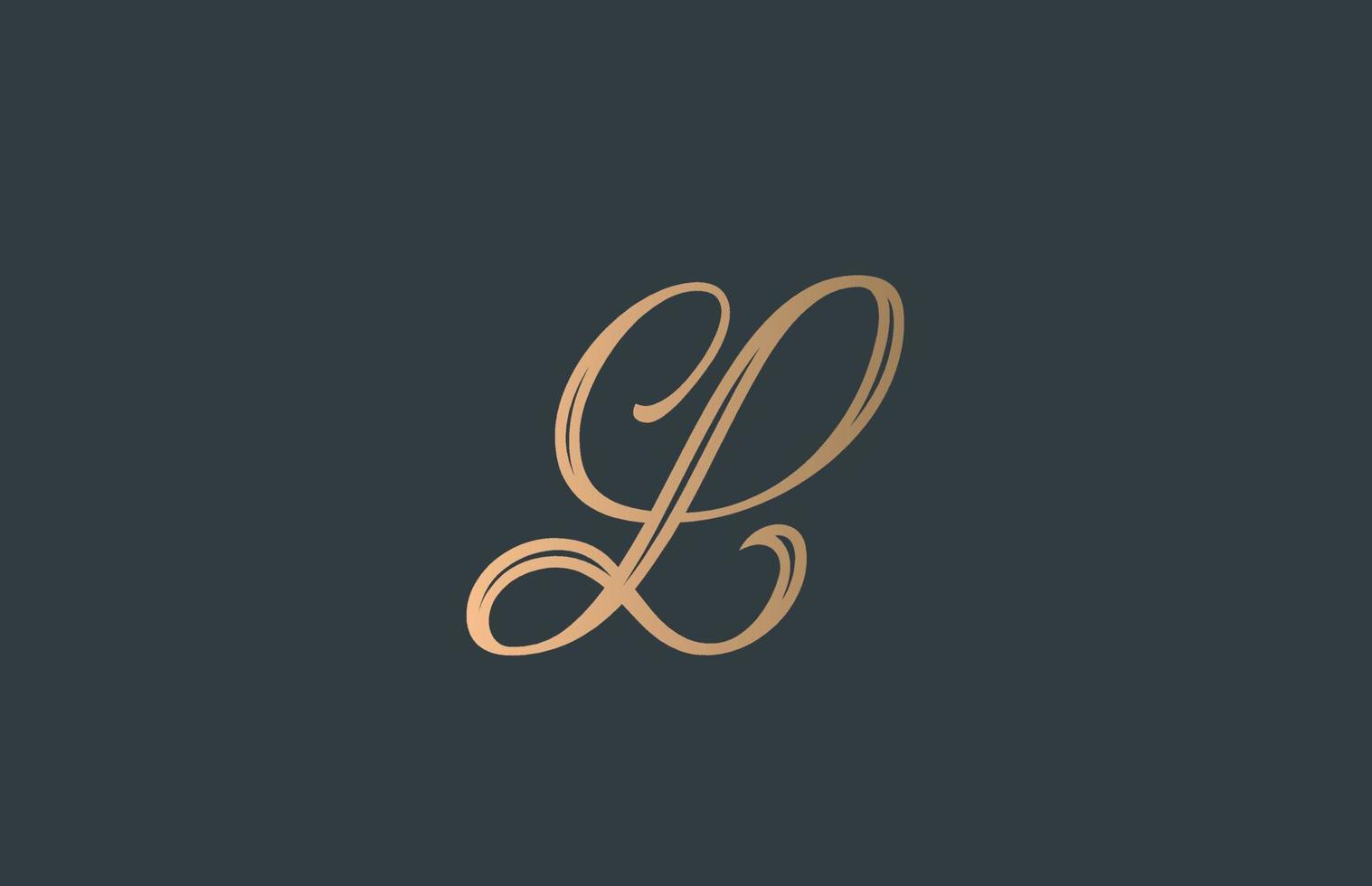 amarillo verde caligrafía l alfabeto letra logo icono. diseño elegante para negocios y empresa vector