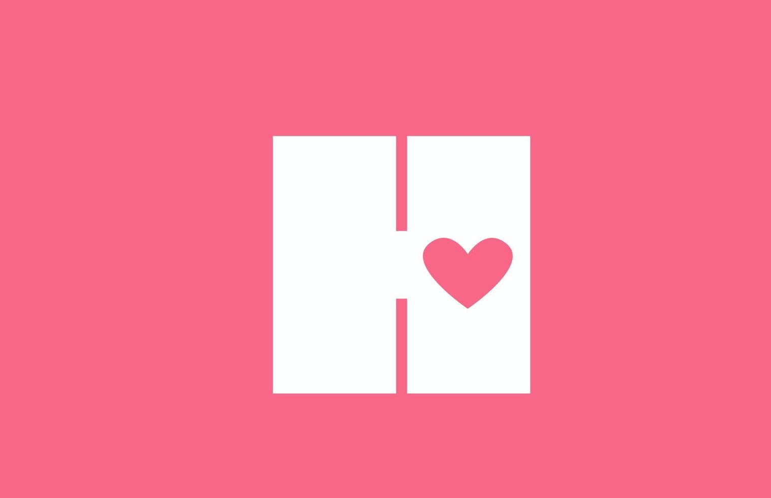 H pink love heart alphabet letter logo icon. Creative design for a dating  site company or business 5097445 Vector Art at Vecteezy