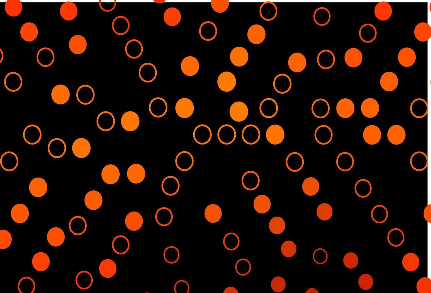 Telón de fondo de vector naranja oscuro con puntos.