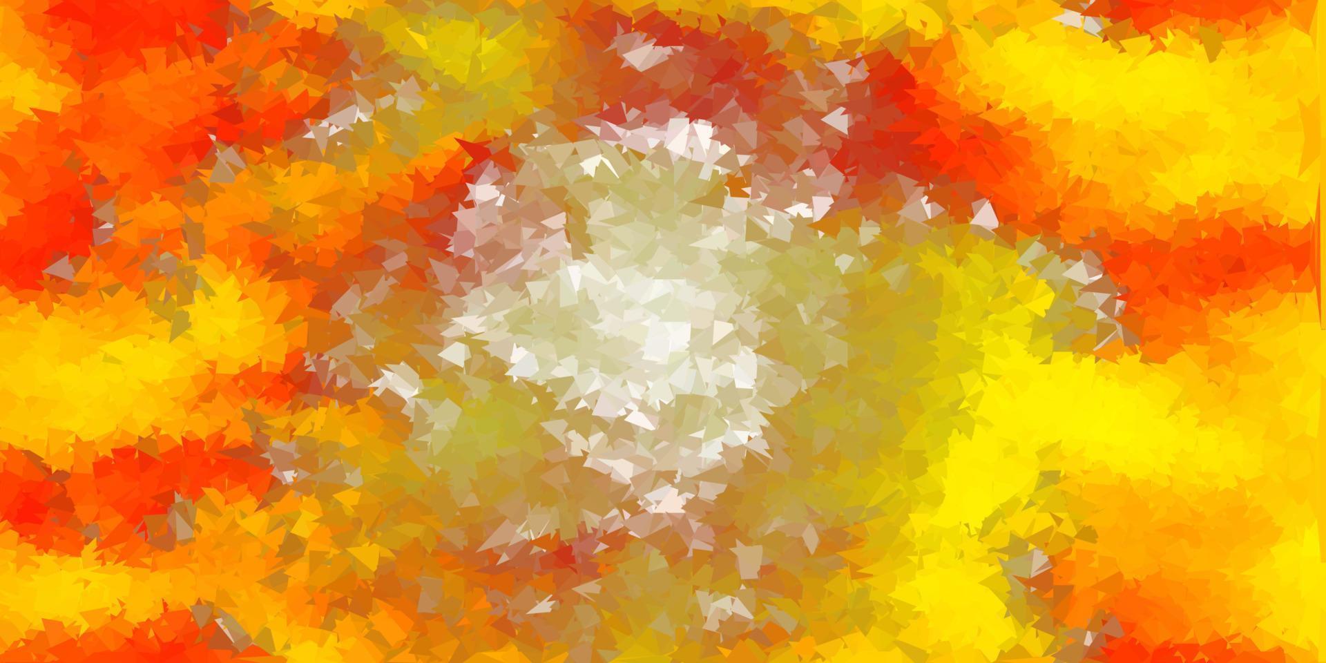 Dark yellow vector polygonal backdrop.