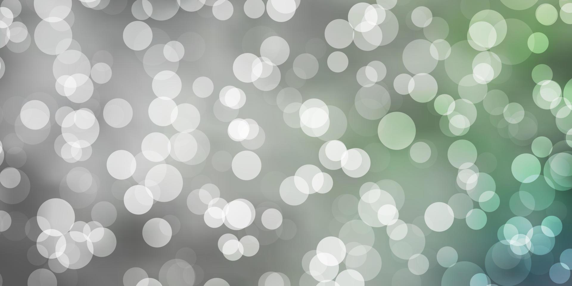 Light Green vector background with spots.