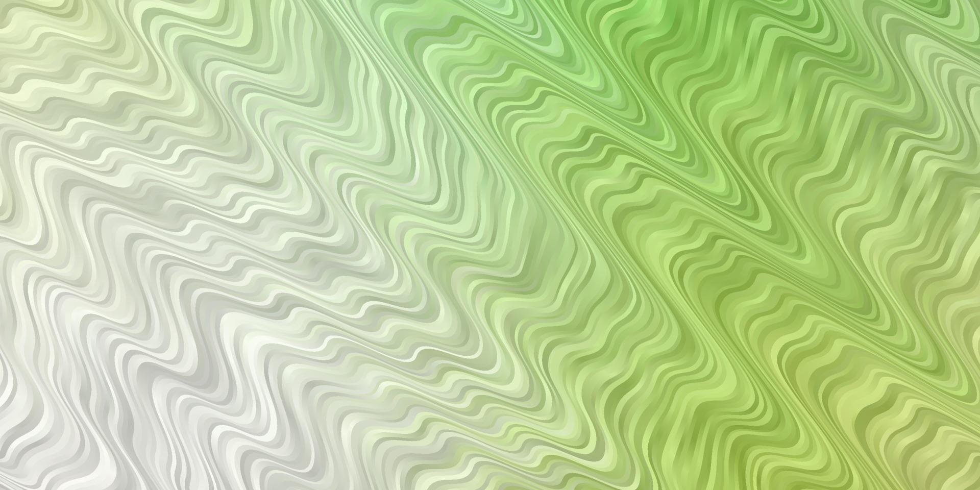 Light Green vector background with bent lines.