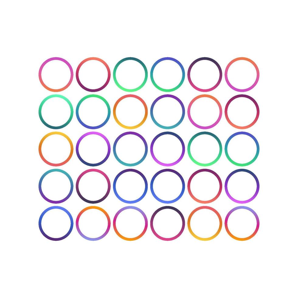 Rounded holographic gradient sphere button. gradient circle vector illustration