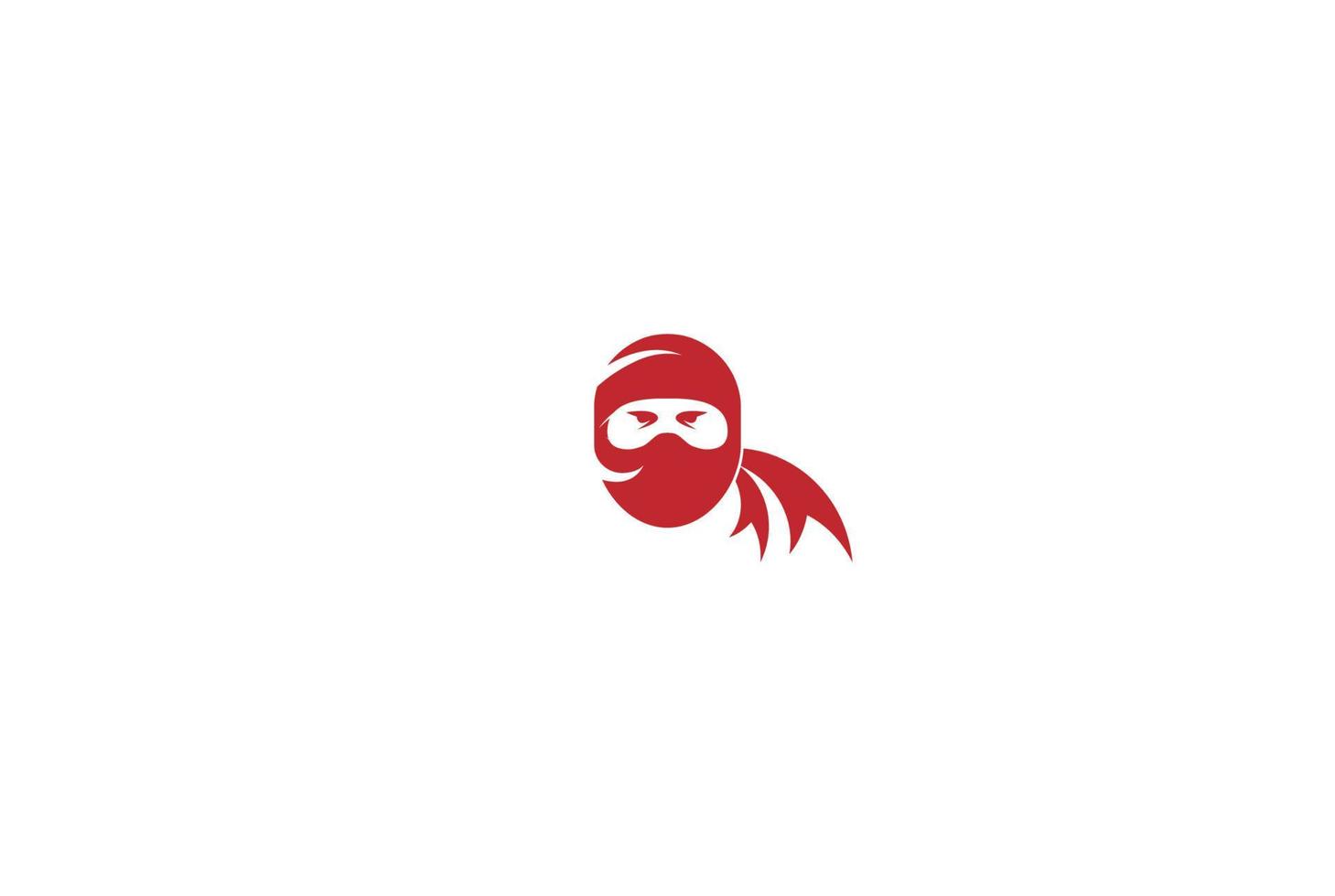 Modern Ninja Head Face Spy Mascot Character Logo Design Vector