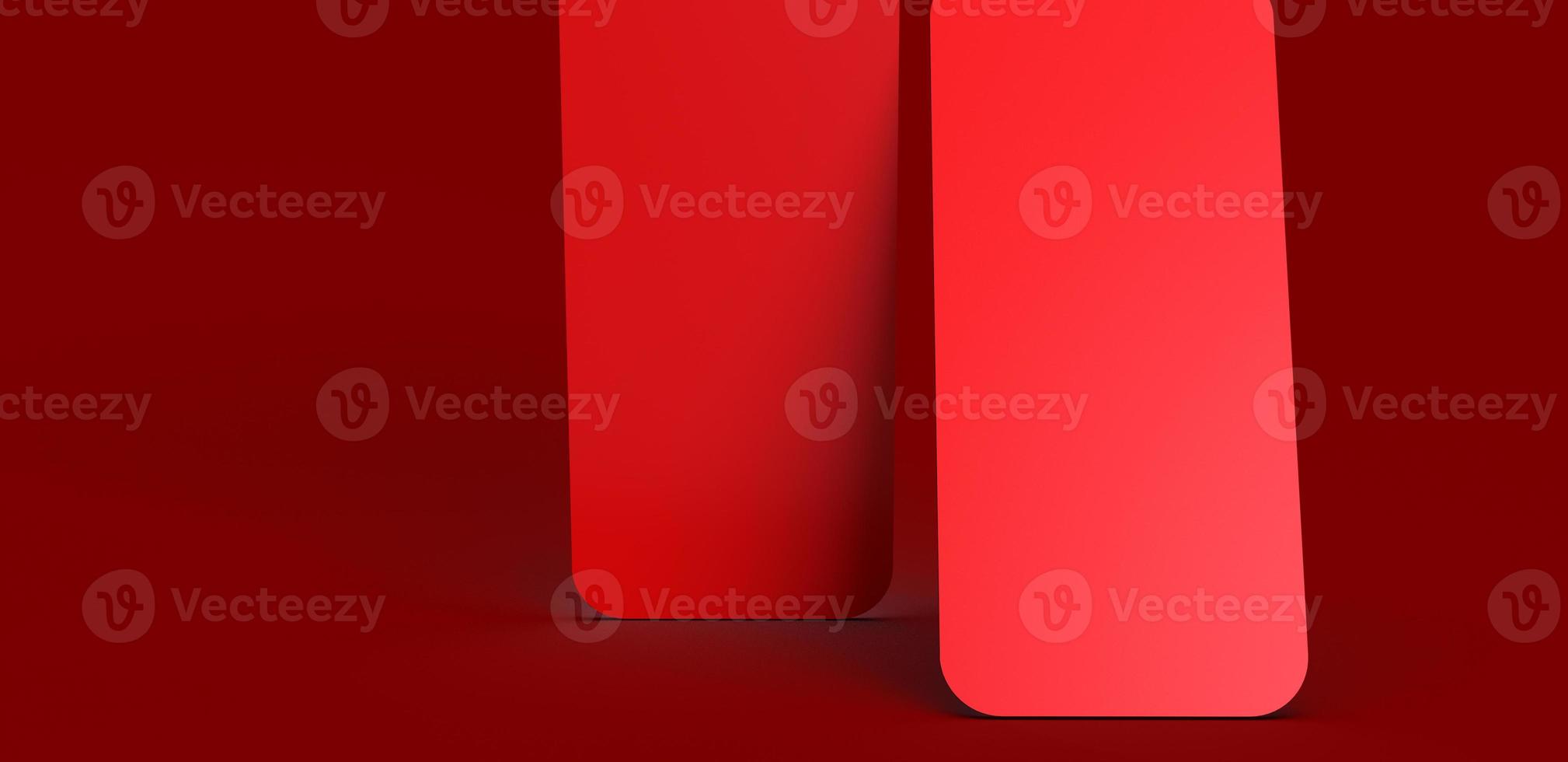 Red pink orange abstract color background wallpaper cover texture smartphone mobile tablet interface touchscreen electronic technology digital online network mockup empty display concept.3d render photo