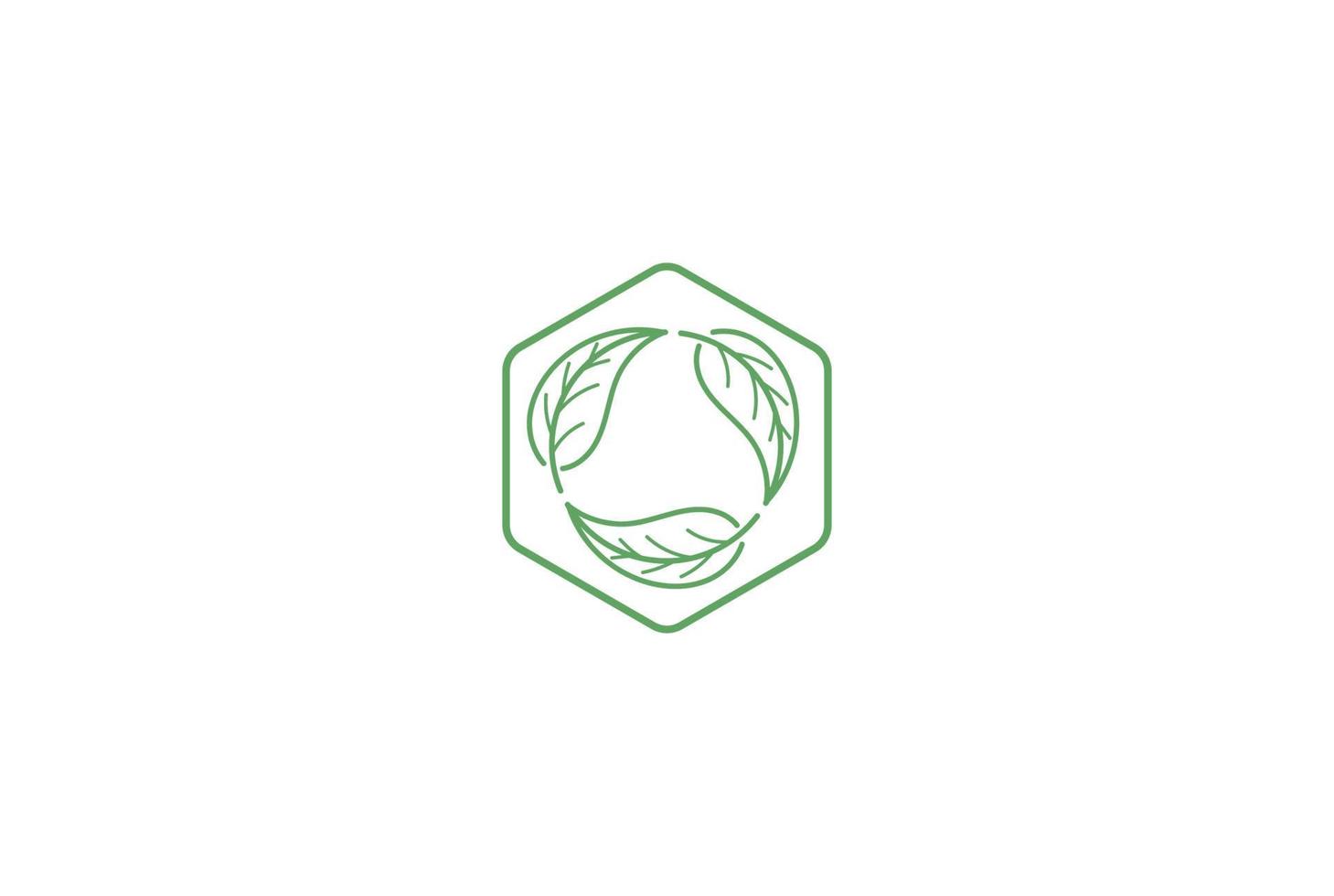 Circle Leaf Leaves Recycle Environment Logo Design Vector