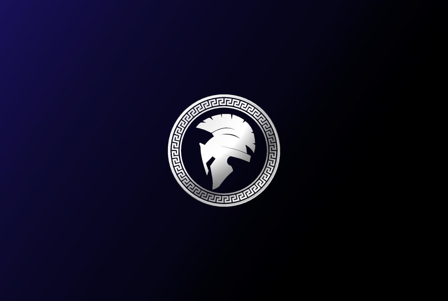 Retro Vintage Greek Sparta Spartan Helmet for Greek Warrior Logo Design Vector