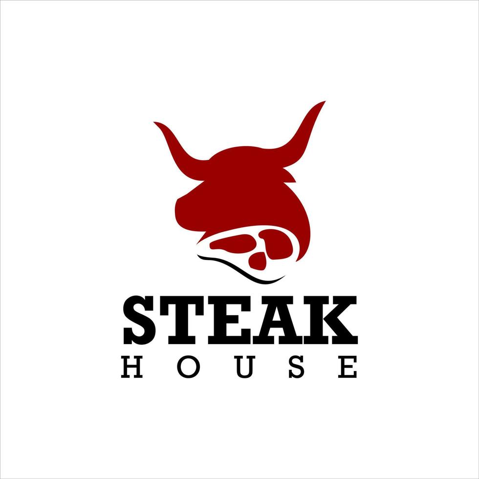 Steak House Logo Design vector