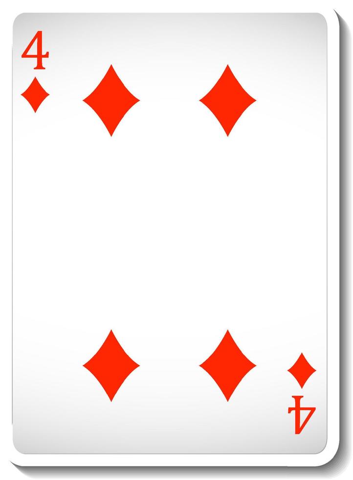 Ace of Diamonds Playing Card Isolated vector
