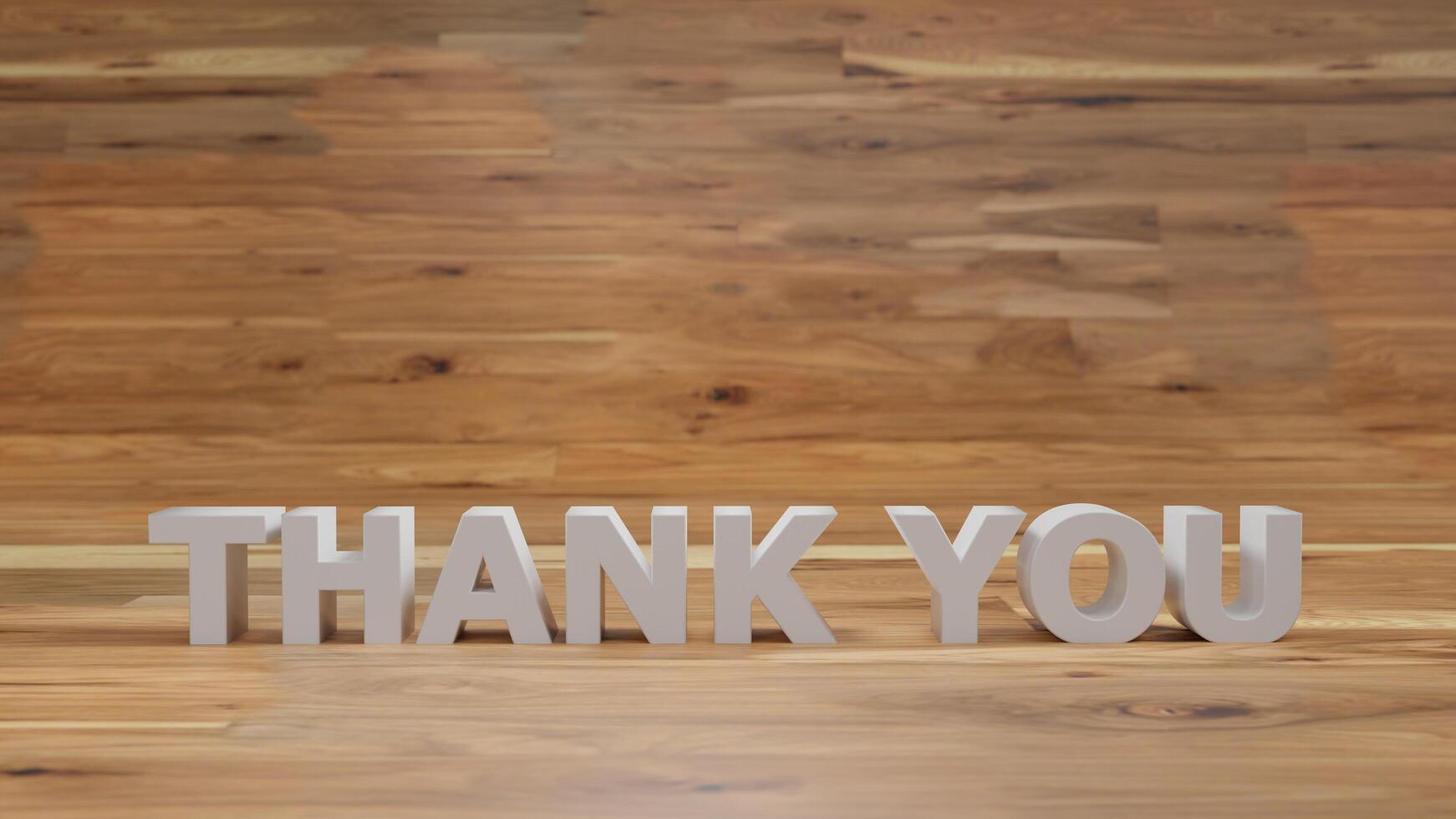 Thank you sign text object , 3D illustration rendering photo