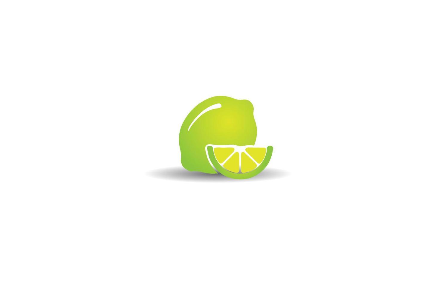 Simple Minimalist Fresh Lemon Lime Orange Fruit Logo Design Vector