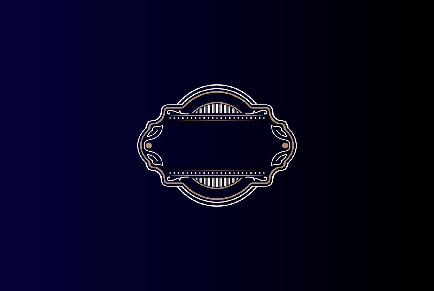 Hipster Luxury Vintage Badge Emblem Label Logo Design Vector