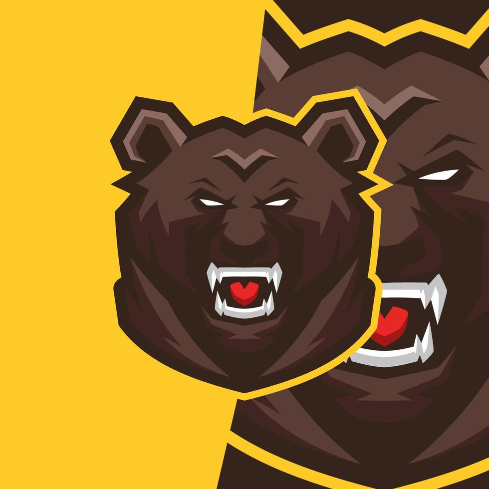 Bear Mascot Logo Templates vector