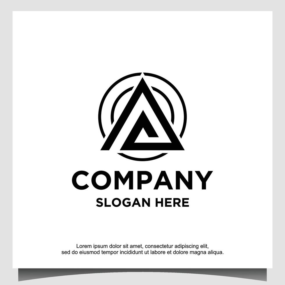 triangle logo design template vector