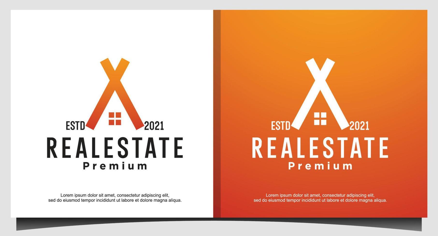 home real estate modern logo design template vector