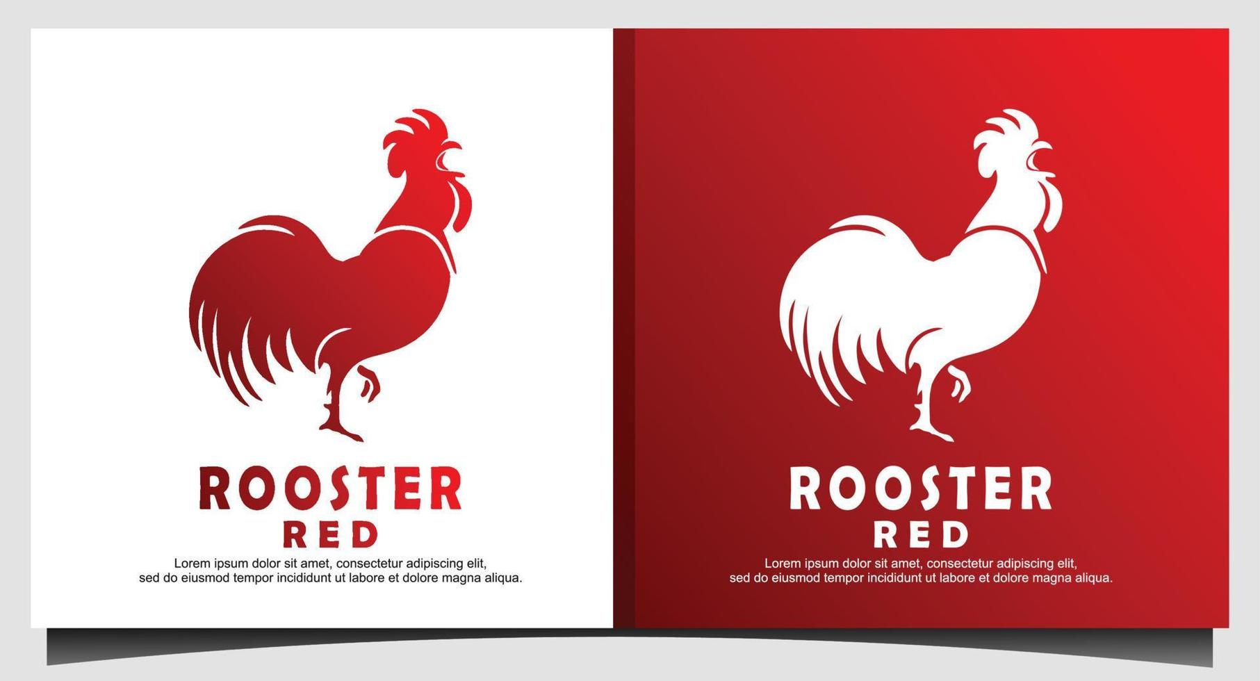 Rooster Chicken Cock Poultry Farm Logo template vector